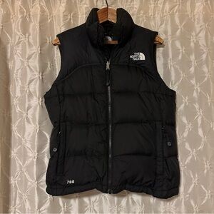 The North Face Black Nuptse 700 Puffer Goose Down Quilted Vest